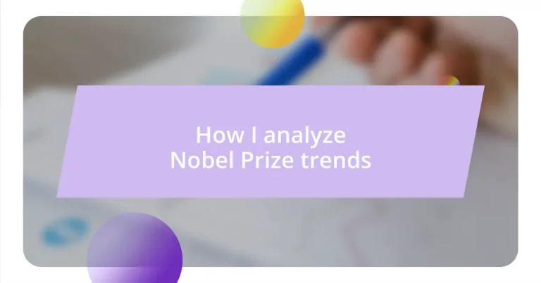 How I analyze Nobel Prize trends